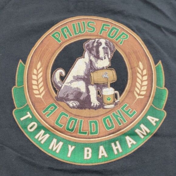 Tommy Bahama Shirt Size XXS Tommy Bahama Relax Paws For A Cold One Saint Bernard - Picture 6 of 7